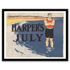 「Harper's: July」  【フレームサイズ  27×22cm】 Harper's: July」 【フレームサイズ 27×22cm】 - メルカリ