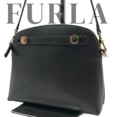 ✨極美品✨フルラ パイパー M 2wayショルダーバッグ ブラック レザー