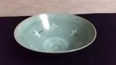 韓国陶芸家作品 青磁抹茶茶碗☆(箱無し)☆未使用品 韓国陶芸家作品 青磁抹茶茶碗☆(箱無し)☆未使用品