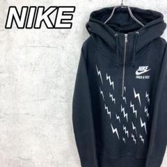 希少 90s ナイキ パーカー プリントロゴ 黒色 S 美品