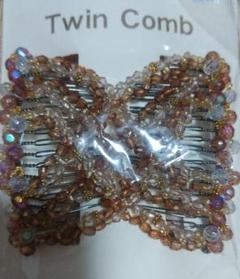 【新品 未開封】レディース 夏 ヘアアレンジ 大人気 ツインコーム ブラウン