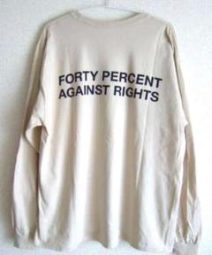 ★FORTY PERCENT AGAINST RIGHTS 長袖カットソー L★のサムネイル
