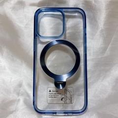 ☆ iPhone 13 Pro クリア ケース スタンド ブルー