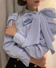 【新品タグ付き】bibiy ribbon cuffs blouse white Bibiy bibiy RIBBON CUFFS BLOUSE white