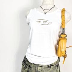 y2k❤️ DIESEL T-lynys タンクトップ オーバルD ロゴ - メルカリ