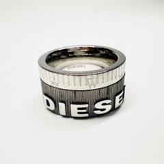 【美品・希少】 DIESEL ディーゼル ロゴ コンパス リング バイカラー