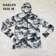 オークリーOAKLEY♦︎極美品フルジップパーカー　生地薄め　メッシュ　ホワイトM