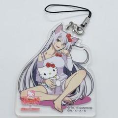 物語シリーズ　HELLO KITTY アクリルキーホルダー　ブラック羽川　キティ