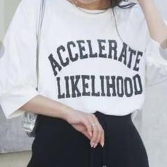 [CIAOPANIC TYPY] パフスリーブシアーTシャツ　ビックロゴ　楽ちん
