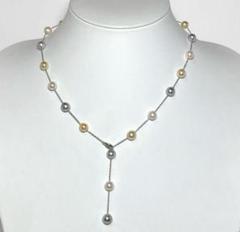 【安心メルカリ便】WGステーションネックレス　3連ネックレス　あこや真珠　パール あこや真珠】パールのステーションネックレス購入レポ | タイム