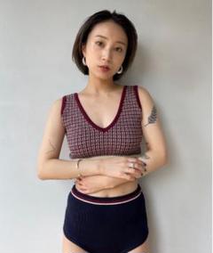 SANSeLF（サンセルフ）の「チェックニットスイムウェア