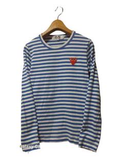 美品★23年長袖ボーダーカットソー　 プレイコムデギャルソン　Mサイズ PLAY COMME des GARCONS プレイ コムデギャルソン ロンT