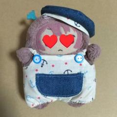 モンぬいサイズ サロペット&ベレー帽（イカリ柄×デニム）