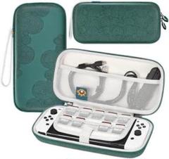 Switch スイッチ収納ケース ハードケース カバー グリーン ストラップ付き