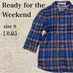 美品 Ready for the Weekend シアーチェックシャツ サイズ9