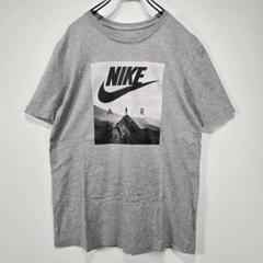 NIKE　半袖　Tシャツ　M　ビッグロゴ　グレー　人気　状態良好　古着コーデ