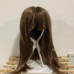 ブラウン セミロングウィッグ