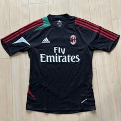 【激レア】adidas×ACミラン/08-09/ユニフォーム/刺繍ロゴ/O 激レア】サッカー ACミラン ゲームシャツ ユニフォーム