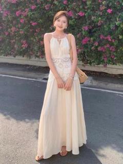 デザイン可愛い♡ロングワンピース　春夏のお出かけコーデに