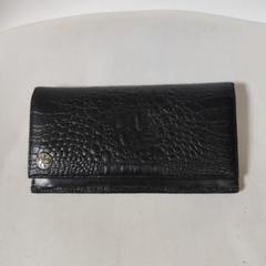 【未使用】Roen ブラック スカルロゴ 二つ折り財布 ロエン ROEN 二つ折り長財布 クロコ型押し スカル 黒 ブラック