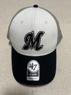 47 Brand - 【レア】47 CAPTAIN SNAPBACK キャップ CLMロゴ　ロッテ Marines アーチロゴ '47 CAPTAIN ブラック x ブラックロゴ