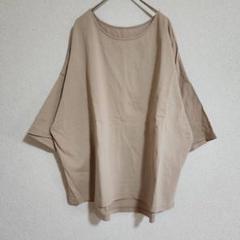 【PLST】（M）ドルマンスリープ/プルオーバーTシャツ/五分袖ゆったりシャツ