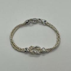 ティファニー TIFFANY ダブルロープセンターノット ブレスレットSV925