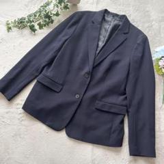 ユニクロ ꕤ 綺麗 テーラードジャケット ネイビー 大きいサイズ XL シンプル