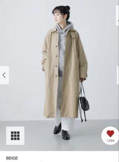 タグ付き☆かぐれ☆コットンステンカラーコート☆アイボリー☆サイズ1 カグレ かぐれ コットンステンカラーコート （BEIGE
