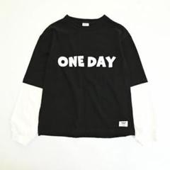 新品140-160 ONE DAY　レイヤード風ロングＴシャツ