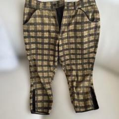 initial チェック柄 乗馬ズボンsize31