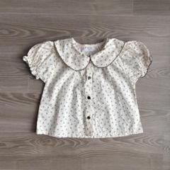 【新品未着】韓国子供服　bananaj リボン　ブラウス　半袖　シャツ　S