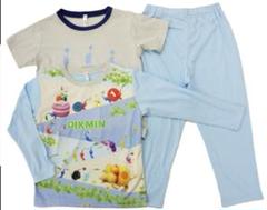 ピクミン パジャマ 光る 長袖 半袖Tシャツ トップス2枚組 上下セット 120