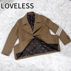 ✨極美品✨　LOVELESS 羊毛コート　金ボタン　ウール　ピーコート　キャメル ✨極美品✨ LOVELESS 羊毛コート 金ボタン ウール ピーコート