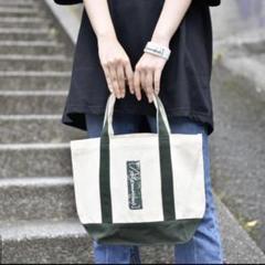 [Alexandros] アレキサンドロス ロゴスタンプトートバッグ グリーン