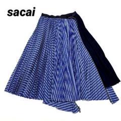 sacai 変形スカート 美品】 sacai / サカイ | 2023SS | Chalk Stripe Skirt プリーツ