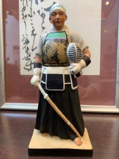 昭和レトロ 剣道をする人 武道 陶器 人形 剣道