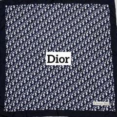 Christian Dior　ディオール　トロッターロゴ　コットンスカーフ　小判 Christian Dior クリスチャンディオール スカーフ トロッター