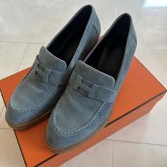 エルメス　サイズ38 hermes ブルーピネード　フォック60 エルメス サイズ38 hermes ブルーピネード フォック60 - メルカリ