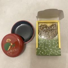【蒲公英】 蓮華造総金箔香合　蓮華造白檀塗り香合　2点セット 進物線香 司薫 二種香(白檀・沈香) | お仏壇のはせがわ公式通販