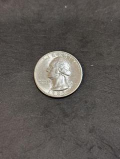 アメリカ銀貨 25セント銀貨 1957年銘 Dマーク ワシントン像/クォーターダラー 美品 | 収集ワールド