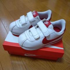 NIKE スニーカー ホワイト/レッド コンテッツ14cm