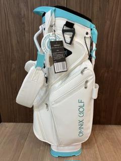 OMNIX GOLF キャディバッグ ホワイト/ターコイズ 8.5型 - メルカリ