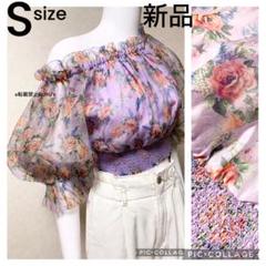 新作新品alice+oliviaシルクオーガーンジー 2wayボタニカルブラウス