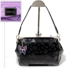 【美品】ANNA SUI エリス 2wayバッグ がま口 バタフライチャーム付