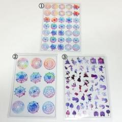 レジン封入シート　3枚セット　魔法陣　アリス　DIY　ネイル　デコレーション