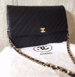 綺麗 CHANEL 斜めステッチ チェーンショルダーバッグ