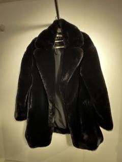 ZARA ブラック ファーコート XS ZARA フェイクファーコート M ブラック