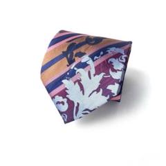 1090 KENZO ケンゾー　ストライプ　ネクタイ　総柄　カラフル　紫