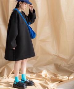 【新品タグ付き】ボマールbohmal ボンディングタックスリーブミニワンピース bohmal ワンピース ボンディングタックスリーブミニワンピース